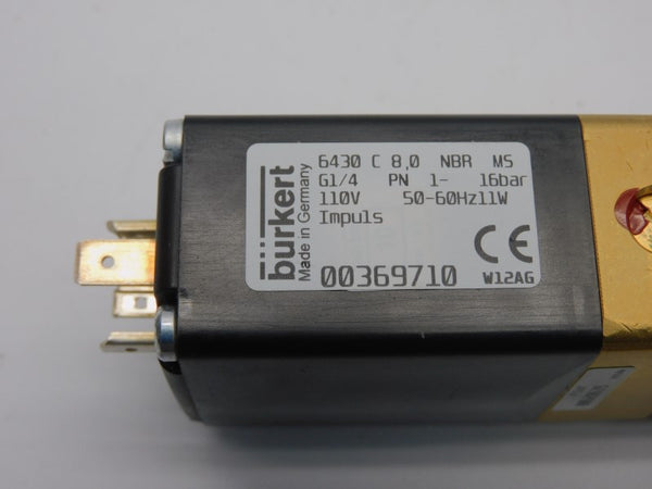 BURKERT 6430C8.0NBRMSG-1/4 00369710 110V NSNP