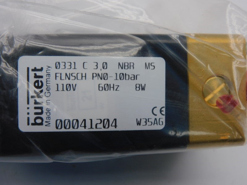 BURKERT 0331C3.0NBRMSFLNCHPN0 00041204 110V NSMP
