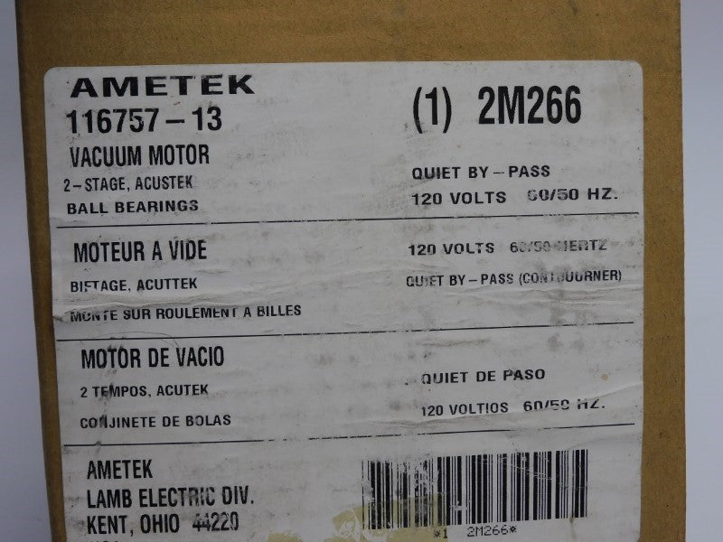 AMETEK 116757-13 2M266 120V NSMP