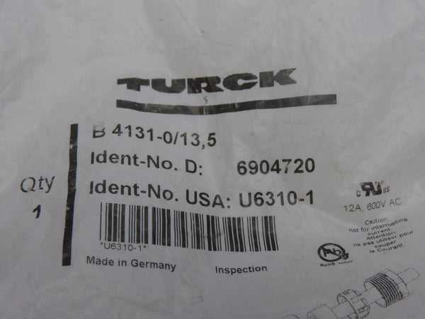 TURCK B4131-0/13.5 6904720 600VAC 12A NSMP