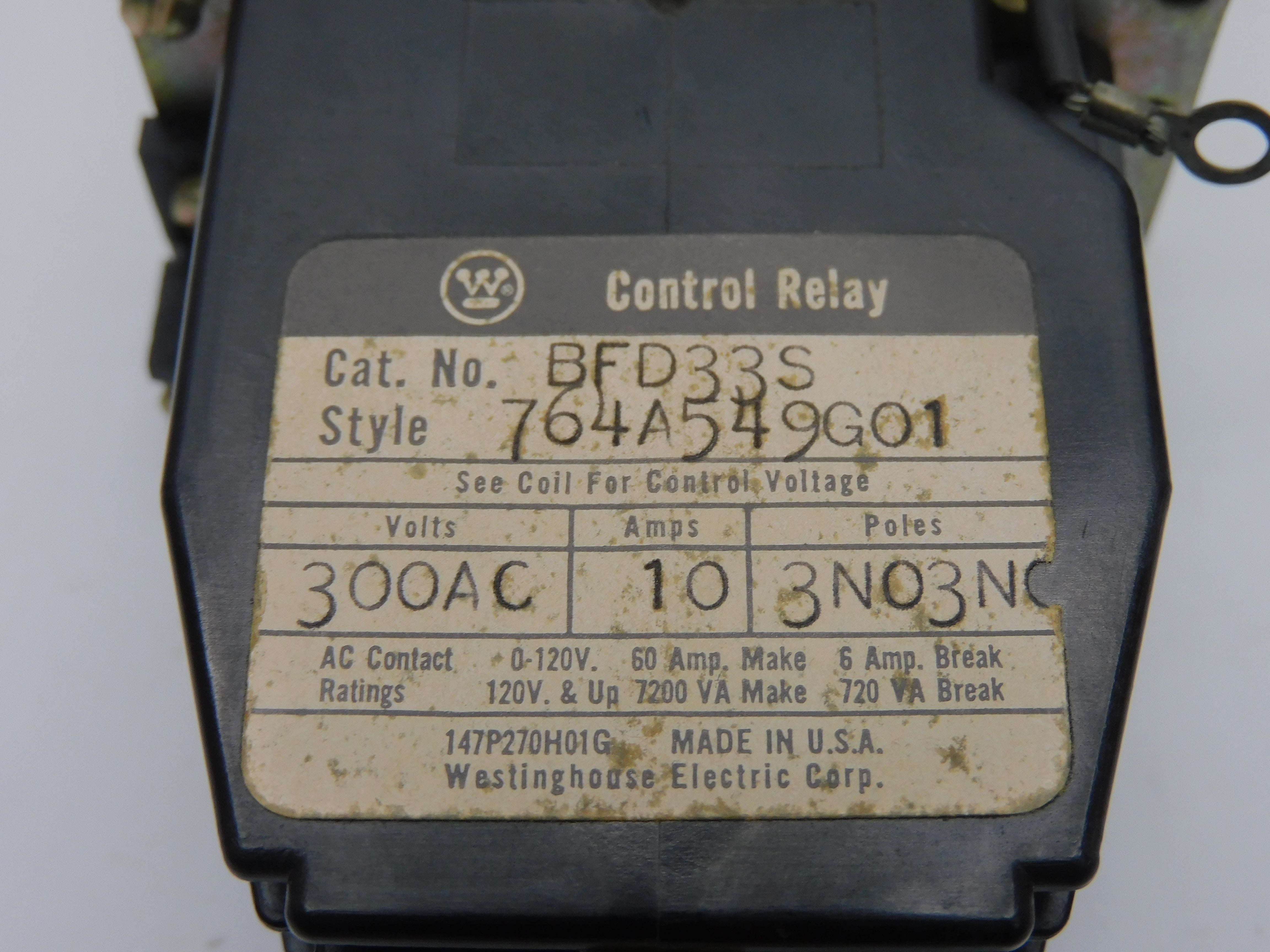 WESTINGHOUSE BFD33SS 300VAC 10A UNMP