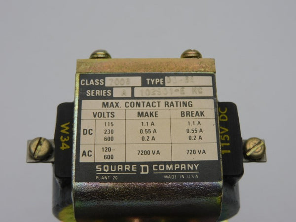 SQUARE D 7008DO54 SER. A 115V 1.1A UNMP