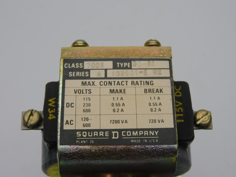 SQUARE D 7008DO54 SER. A 115V 1.1A UNMP