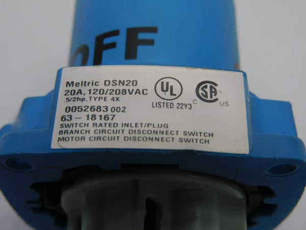 MELTRIC 63-18167 120/208VAC 20A UNMP