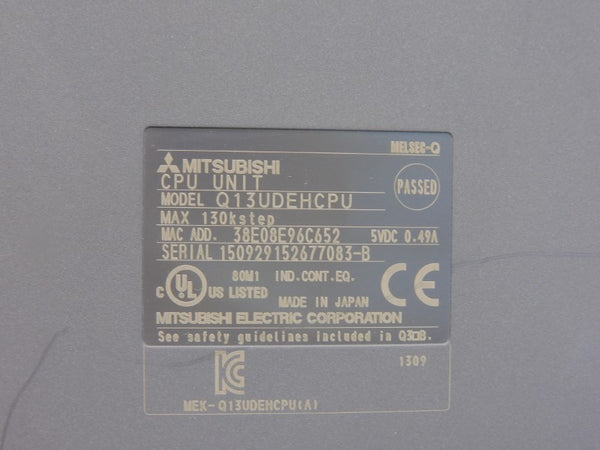 MITSUBISHI Q13UDEHCPU 5VDC 0.49A NSNP