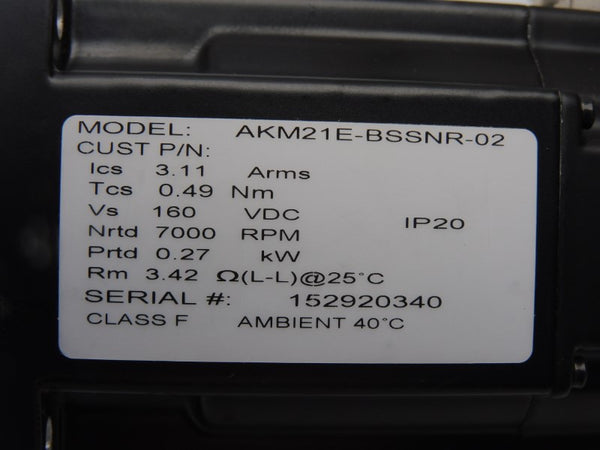 KOLLMORGEN AKM21E-BSSNR-02 160VDC NSNP