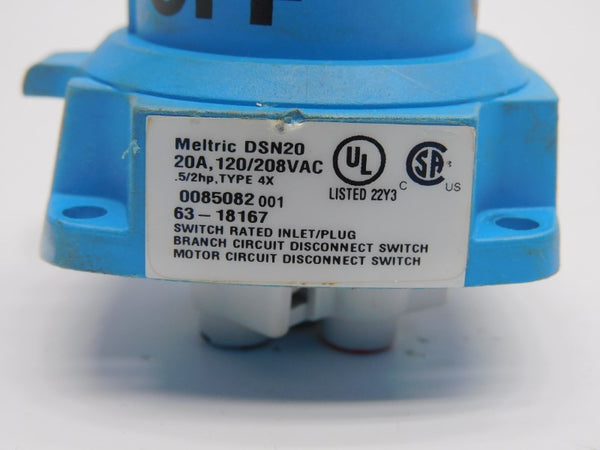 MELTRIC 63-18167 120/208VAC 20A UNMP