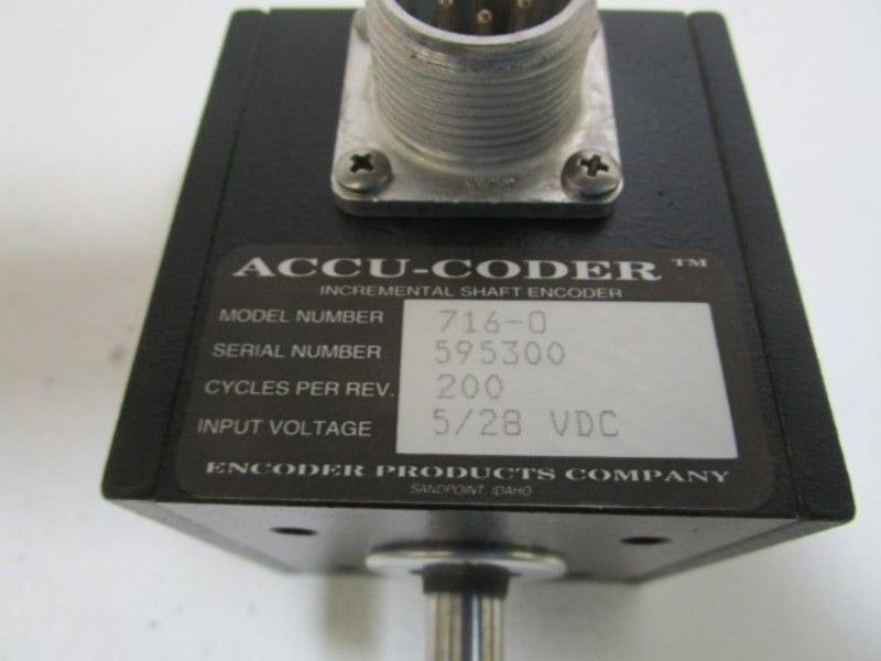ACCU-CODER SHAFT ENCODER 716-0  NSNP