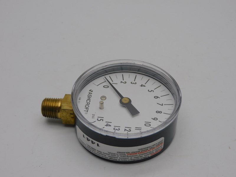 ASHCROFT 25W1005H02L15# 15PSI 2-1/2" NSMP