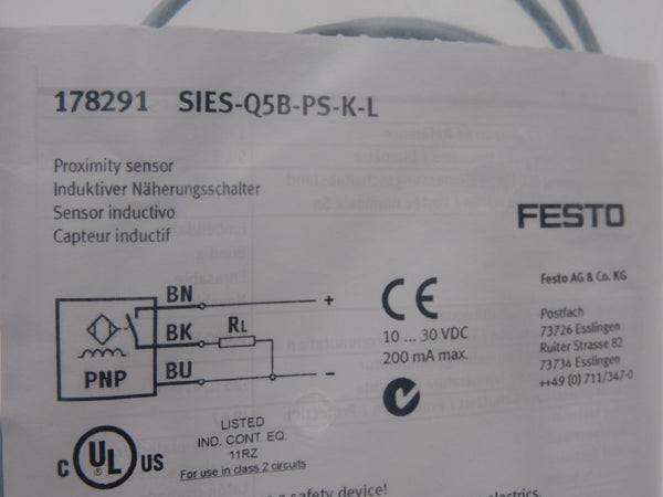 FESTO SIES-Q5B-PS-K-L 178291 10-30VDC NSMP