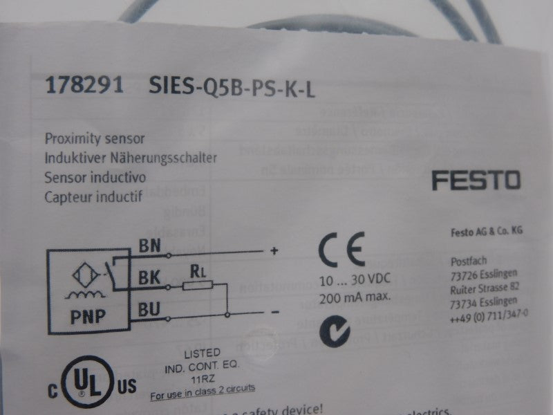 FESTO SIES-Q5B-PS-K-L 178291 10-30VDC NSMP