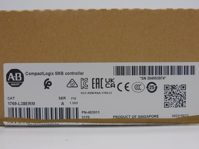 ALLEN BRADLEY 1769-L38ERM SER. A F/W 1.003 24.0VDC NSMP
