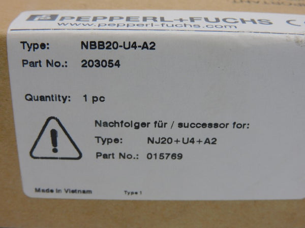 PEPPERL+FUCHS NBB20-U4-A2 203054 10-30VDC NSMP