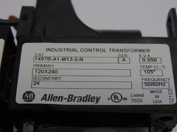 ALLEN BRADLEY 1497B-A1-M13-3-N SER. A 120/240V UNMP