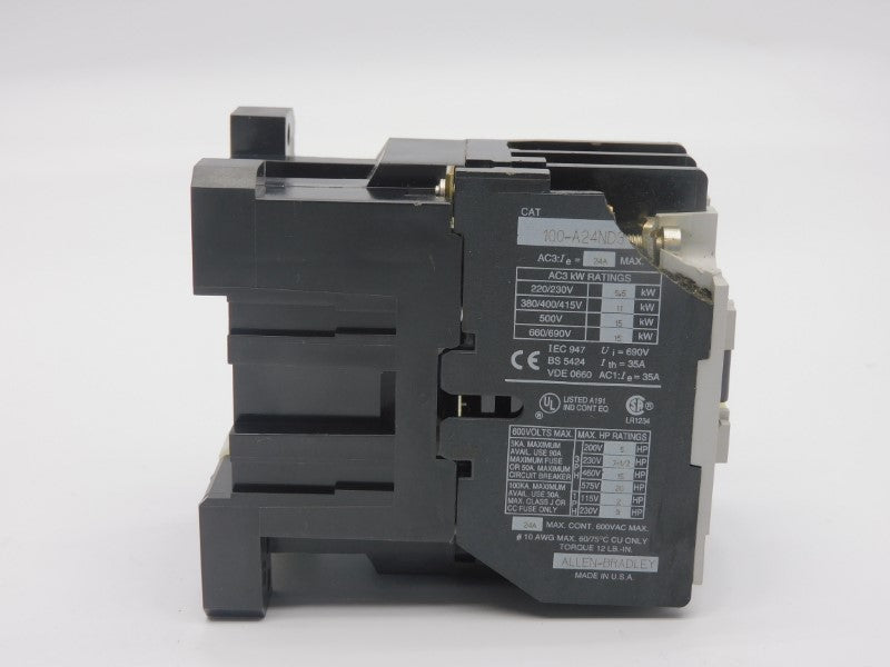 ALLEN BRADLEY 100-A24ND3 SER. C 110/120V 24V (GY/BL) (AS PICTURED) NSMP
