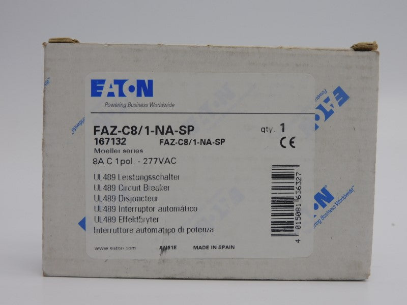EATON FAZ-C8/1-NA-SP 167132 277VAC 8A NSMP
