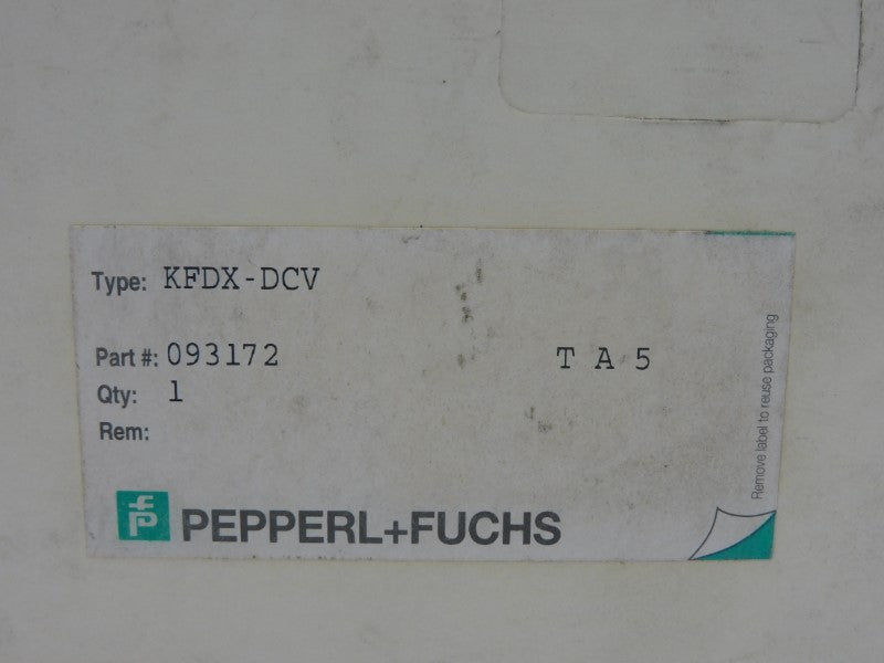 PEPPERL+FUCHS KFDX-DCV 093172 9-30VDC NSMP
