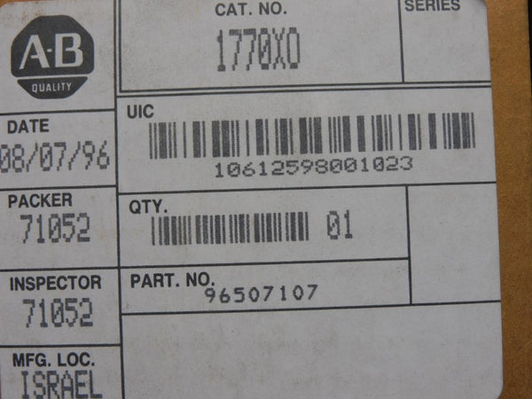 ALLEN BRADLEY 1770-XO 3.6V NSMP