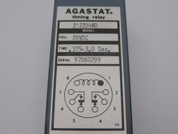 AGASTAT 2122D4ND 28VDC .375-3.0SEC NSMP