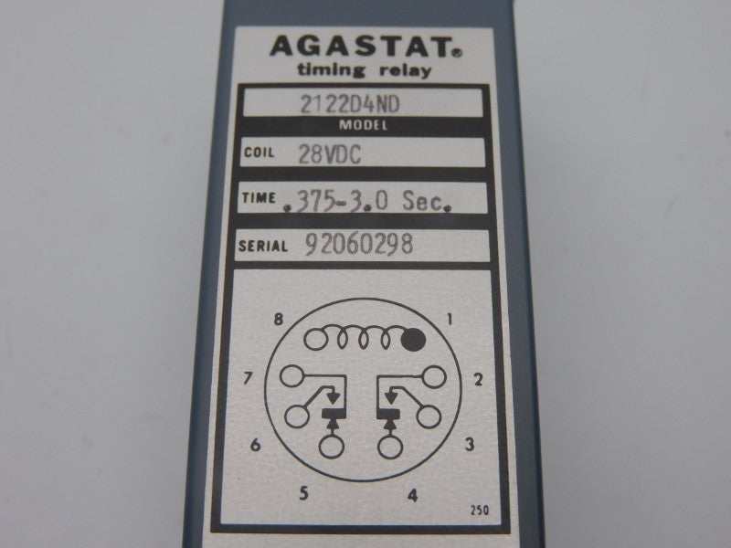 AGASTAT 2122D4ND 28VDC .375-3.0SEC NSMP