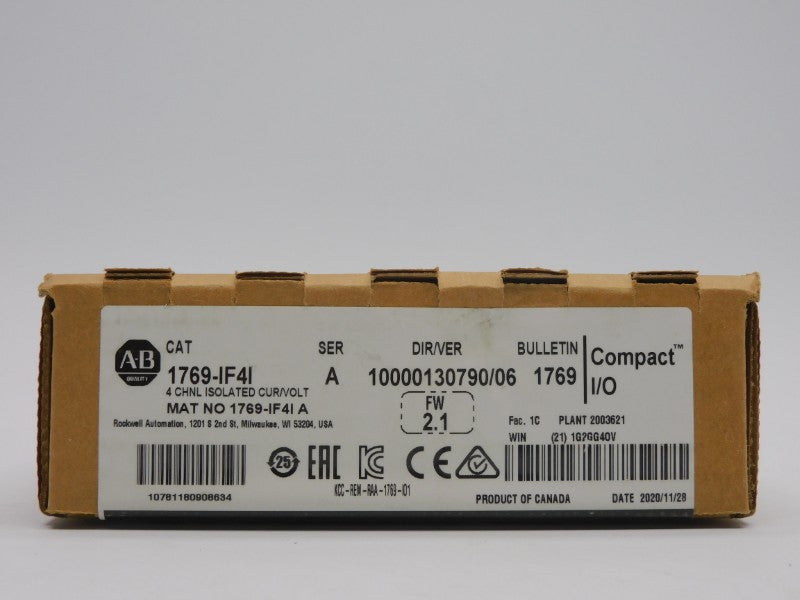 ALLEN BRADLEY 1769-IF4I SER. A F/W 2.1 DATE: 2020 NSFS