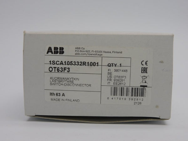 ABB 1SCA105332R1001 OT63F3 600VAC 63A NSMP