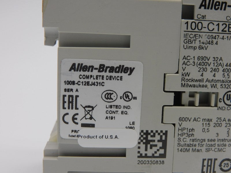 ALLEN BRADLEY 100S-C12EJ431C SER. A 24VDC 32A NSNP
