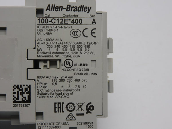 ALLEN BRADLEY 100-C12E*400 SER. A 24VDC 32A NSNP
