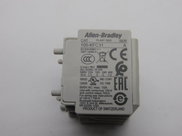 ALLEN BRADLEY 100-KFC31 SER. A 690V 10A (AS PICTURED) NSNP