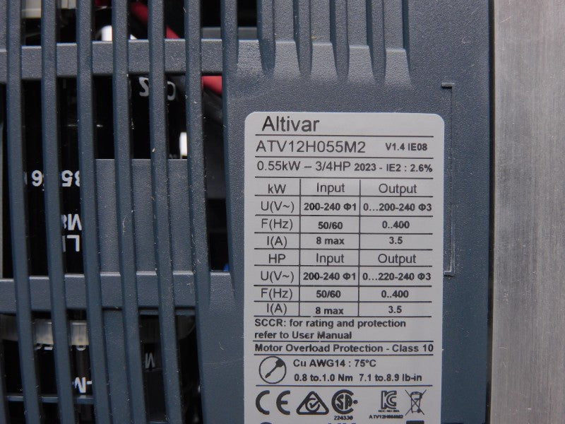 SCHNEIDER ELECTRIC ATV12H055M2 VER. 1.4 200/240V 8A NSMP