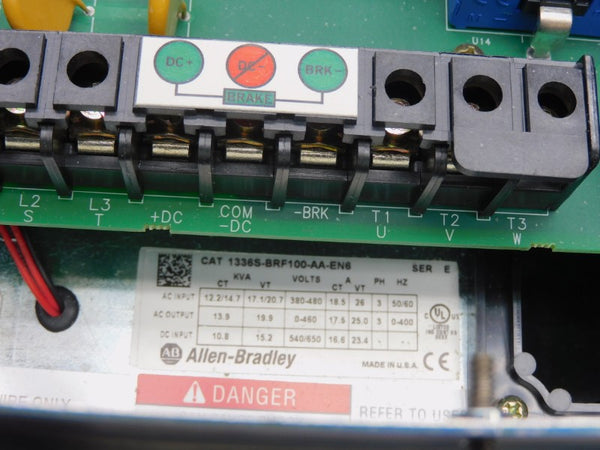 ALLEN BRADLEY 1336S-BRF100-AA-EN6 SER. E F/W 6.01 380-480V 26A REMAN