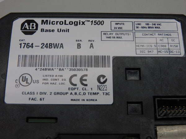 ALLEN BRADLEY 1764-24BWA SER. B REV. A 24VDC NSNP