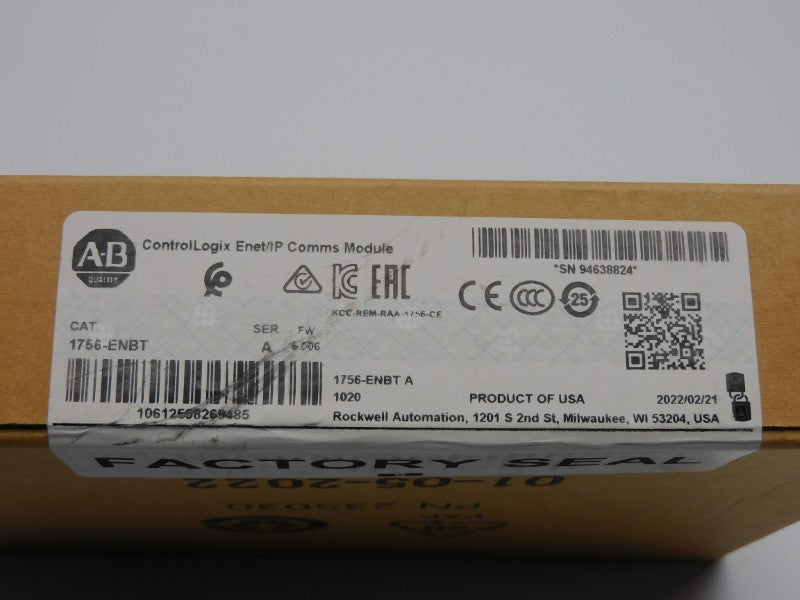 ALLEN BRADLEY 1756-ENBT SER. A F/W 6.006 DATE: 2022 NSFS