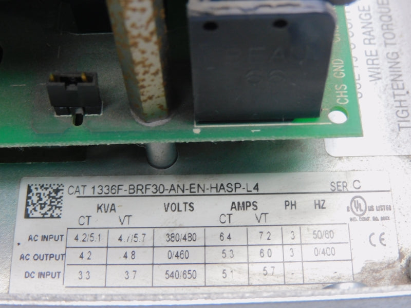 ALLEN BRADLEY 1336F-BRF30-AN-EN-HASP-L4 SER. C 650V 5.7A UNMP