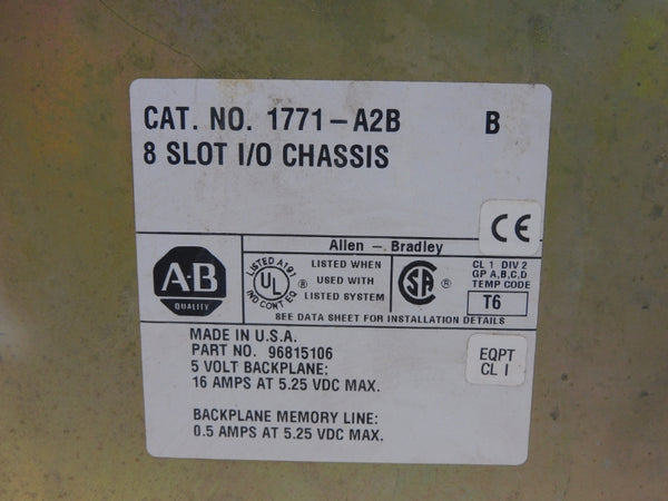 ALLEN BRADLEY 1771-A2B SER. B 5.25VDC 16A UNMP