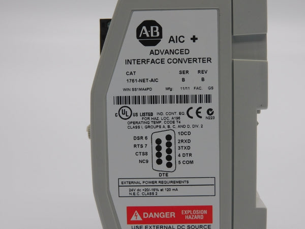 ALLEN BRADLEY 1761-NET-A1C SER. B REV. B 24VDC NSNP