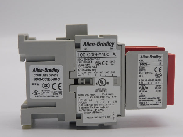 ALLEN BRADLEY 100S-C09EJ404C SER. A 24VDC 32A (BR/WH) NSMP