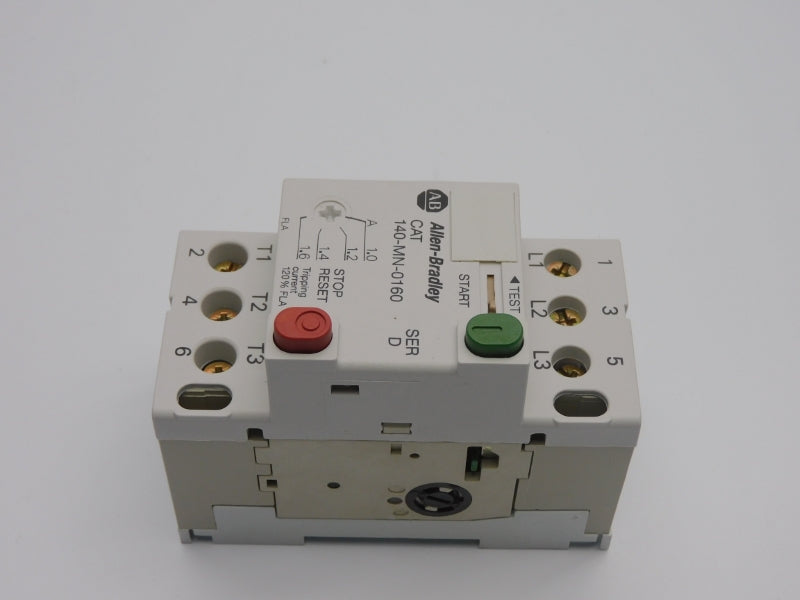 ALLEN BRADLEY 140-MN-0160 SER. D 600V 1-1.6A (BR/WH) NSMP