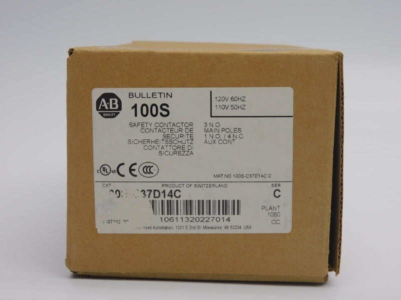 ALLEN BRADLEY 100S-C37D14C SER. C 110/120V 65A (BR/WH) NSMP