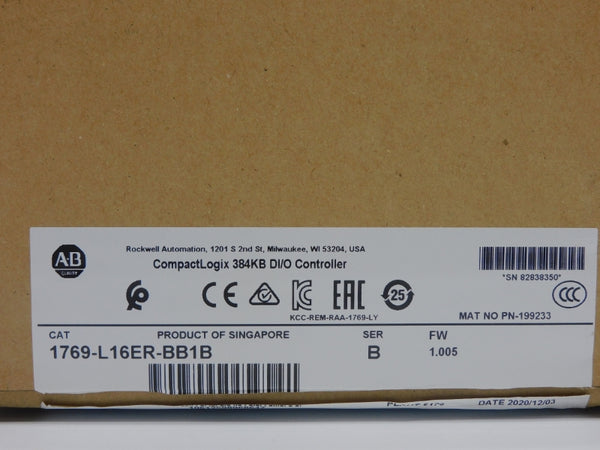 ALLEN BRADLEY 1769-L16ER-BB1B SER. B F/W 1.005 24V 2.3A NSMP