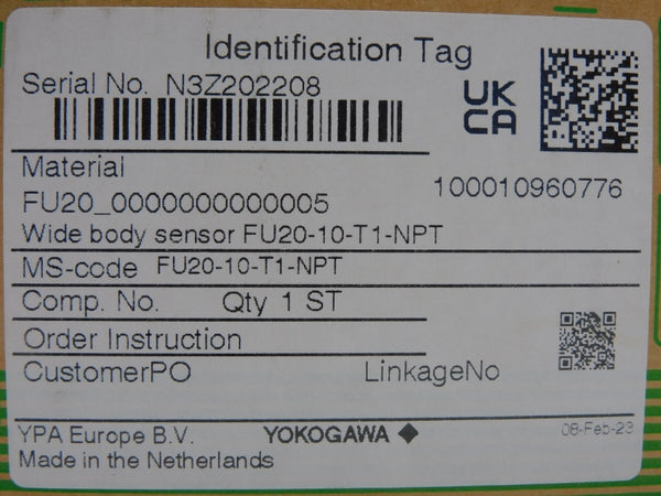 YOKOGAWA FU20-10-T1-NPT NSMP