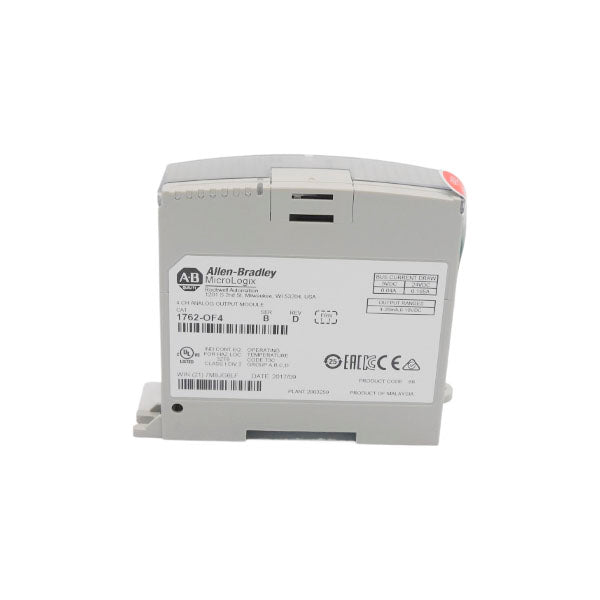 ALLEN BRADLEY 1762-OF4 SER. A F/W 1.1 REV. D 24VDC 0.165A NSNP