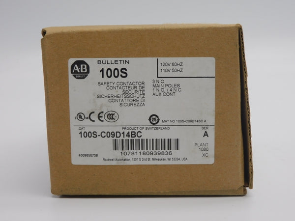 ALLEN BRADLEY 100S-C09D14BC SER. A 110/120V (BR/WH) NSMP