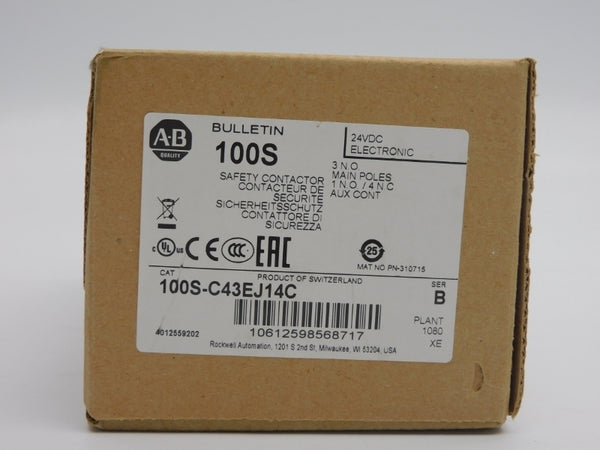 ALLEN BRADLEY 100S-C43EJ14C SER. B 24VDC 85A (BR/WH) NSMP