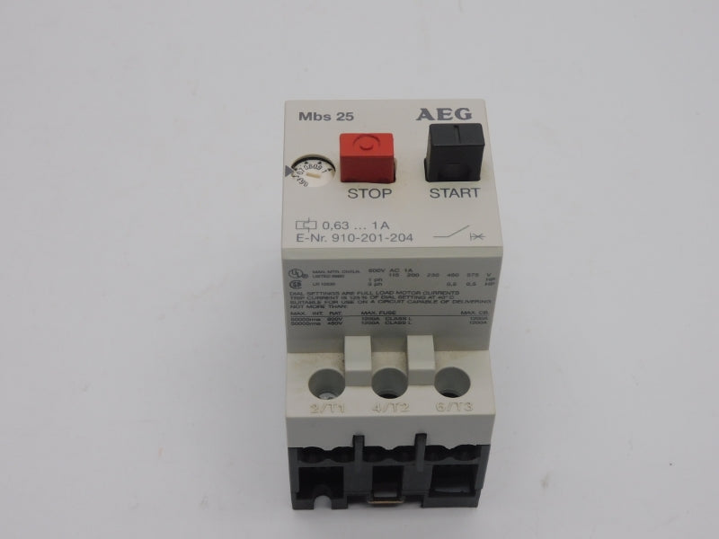 AEG 910-201-204-000 254198 600VAC 0.63-1A NSMP