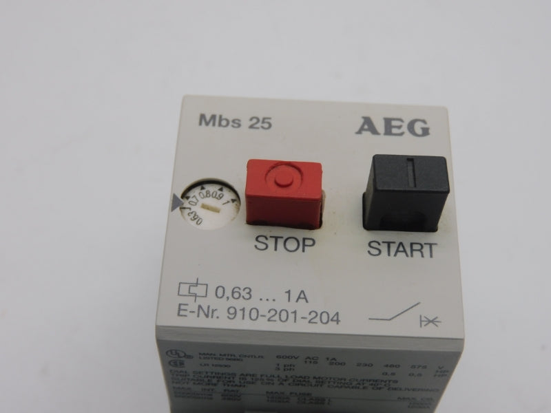AEG 910-201-204-000 254198 600VAC 0.63-1A NSMP