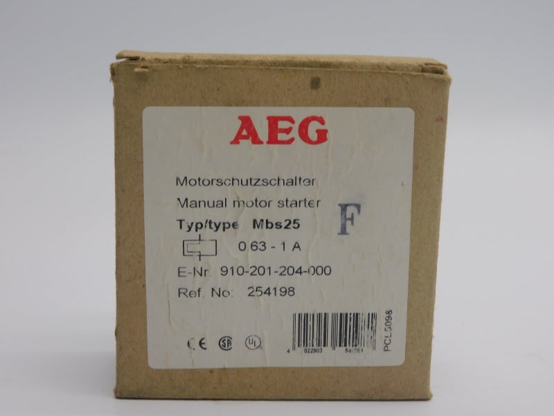 AEG 910-201-204-000 254198 600VAC 0.63-1A NSMP