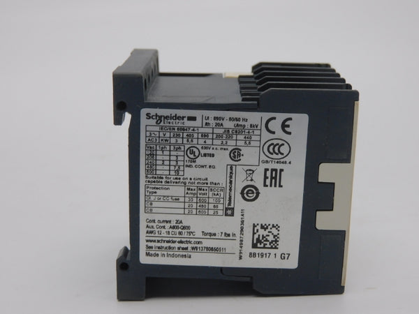 SCHNEIDER ELECTRIC LC1K1210G7 120V 20A NSMP