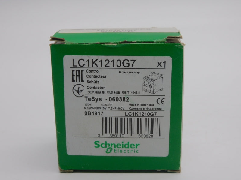 SCHNEIDER ELECTRIC LC1K1210G7 120V 20A NSMP