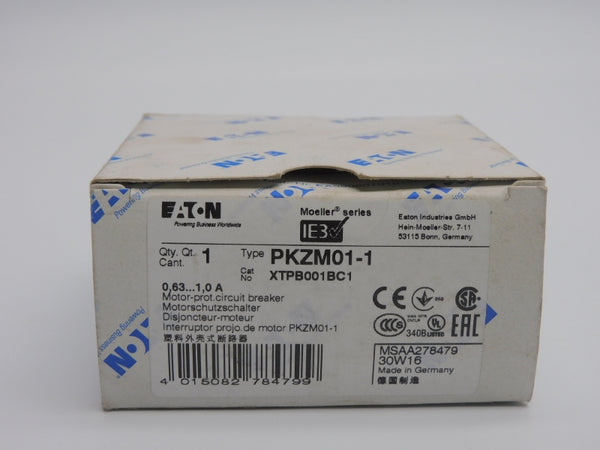EATON PKZM01-1 XTPB001BC1 690V 0.63-1A NSMP